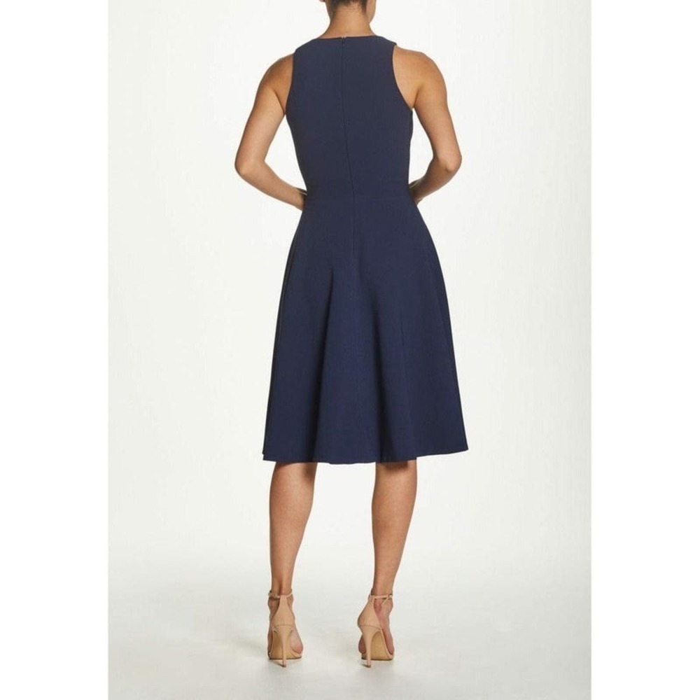 Dress The Population Catalina‎ Dress Navy Blue Sz XXL Sleeveless Fit And Flare - Picture 2 of 12